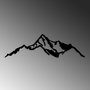 Wallity Mountain - 9 Escultura de pared de metal Negra